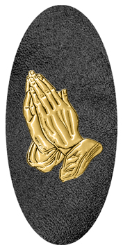 DG5000-516-GD-SH-BK Gold Praying Hands Shimmer Black